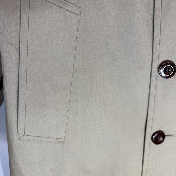 London‎ Fog Maincoats Sz 44 R  Men's Classic Tan/Khaki Trench Coat W/Lining Vtg - Picture 7 of 16